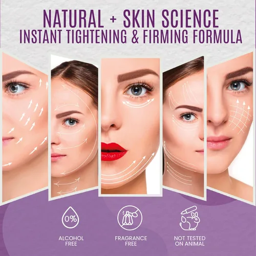 Vista 7 de Crema de estiramiento facial instantáneo - Complejo de péptidos Crema tensante, lifting y reafirmante Fórmula instantánea orgánica para cara