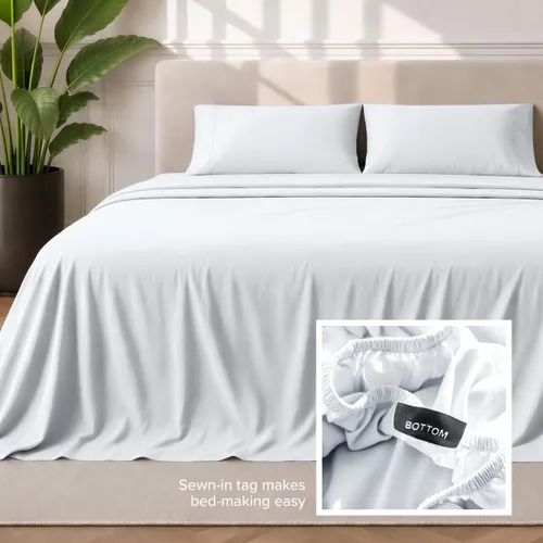 Vista 7 de Bare Home Juego de Sábanas Twin - Sábanas de Cama de Microfibra Ultra-Suave 1800 - Doble Cepillado - Bolsillos Profundos - Ajuste Fácil - Extra