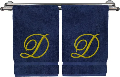 Vista 24 de Toalla de mano con monograma, regalo personalizado, 16 x 30 pulgadas, extra absorbente, 100% algodón turco, acabado de rizo suave, para baño, cocina