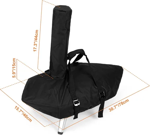 Vista 8 de Onlyfire Chef Funda protectora para horno de pizza Ooni Karu 12, para horno de pizza al aire libre, resistente, impermeable, resistente a