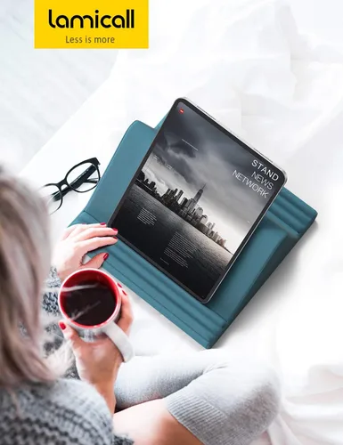 Vista 7 de Lamicall Soporte de Almohada para Tableta, Almohadilla Suave para el Regazo - Soporte Dock para Tableta para Cama con 6 Ángulos de Visualización