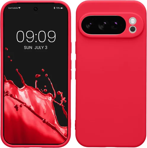 Vista 97 de kwmobile Funda compatible con Google Pixel 9 - Funda protectora delgada de TPU para teléfono - Acabado mate suave - Piedra antigua
