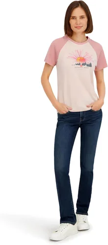 Vista 2 de Spyder Camiseta de manga corta con estampado floral de aventura para mujer Rubor melocotón