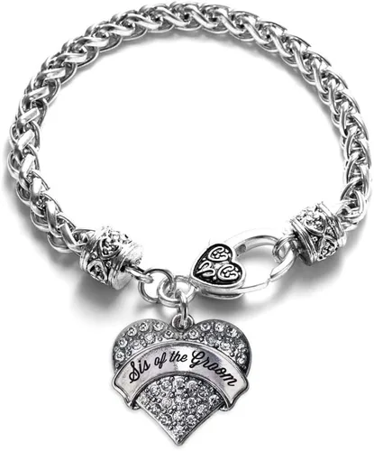 Vista 227 de Inspired Silver - Pulsera de plata con dije de corazón pavé con joyas de circonita cúbica