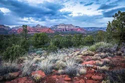 Vista 7 de Western Photography Print (Not Framed) Picture of Red Rocks and Desert Landscape on Chilly Spring Evening near Sedona Arizona Nature Wall Art