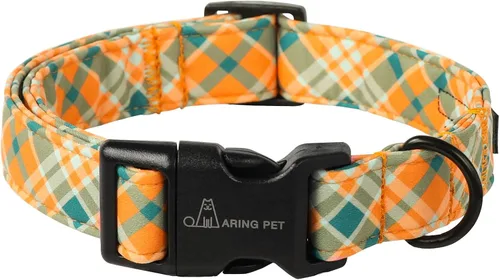 Vista 27 de ARING PET Collar de Navidad para perro, lindo collar de copos de nieve populares rojo y verde con hebilla de liberación rápida para cachorros