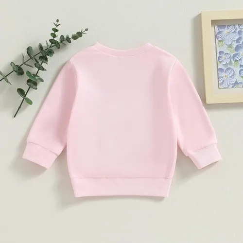 Vista 3 de Sudadera de manga larga bordada para bebé, niña, niño, sudadera de cumpleaños, suéter de primavera infantil