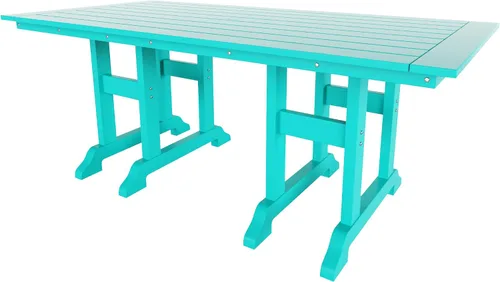 Vista 29 de Muebles Mesa de Comedor Rectangular Adirondack de 37 Pulgadas de Ancho x 71 Pulgadas de Largo, Resistente a los Rayos UV y a la Decoloración para su