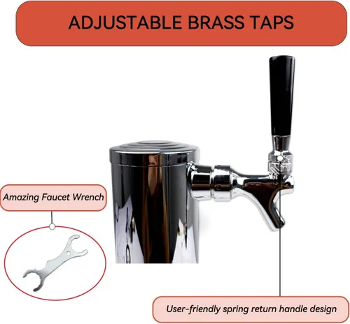 Vista 3 de BACOENG Kit de conversión de cerveza sin tanque Kegerator de torre estándar