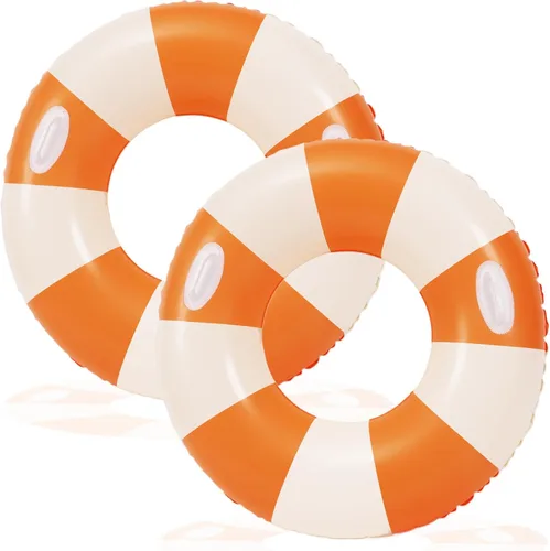 Vista 13 de Anillo de natación grande con asas para adultos, anillos clásicos de piscina de 47 pulgadas, tubos interiores de piscina, flotadores inflables