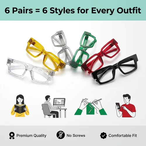 Vista 5 de Eyekepper Reading Glasses Men, Readers for Women