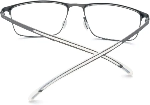 Vista 5 de FONEX Marco de gafas de titanio, marco cuadrado de lentes ópticos de miopía para hombre 8521