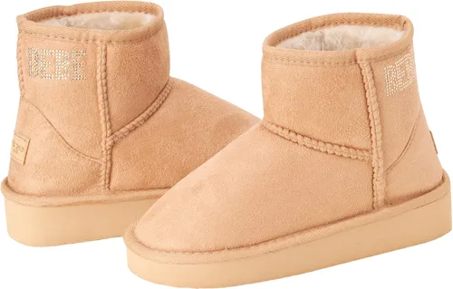Vista 3 de bebe Botas de invierno para niñas, botines de piel de oveja sintética, botas cortas con plataforma para niñas, botas de moda mullidas (11-4)
