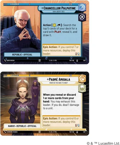 Vista 6 de Asmodee Star Wars: Caja ilimitada de TCG Secrets of Power PRERELEASE - 6 paquetes de refuerzo, tarjetas promocionales exclusivas de la canciller