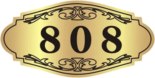 Vista 6 de Placa personalizada para número de casa, placa de acrílico para puerta y habitación, para hogar, oficina, hotel, apartamento (3-5 números) - 7.9 x