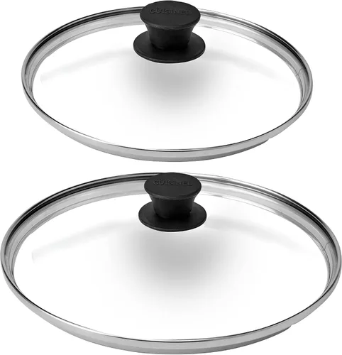 Vista 11 de Cuisinel Tapa de cristal – 6 pulgadas – Compatible con Lodge – Funda de repuesto templada totalmente montada – Apto para horno para sartenes – Para