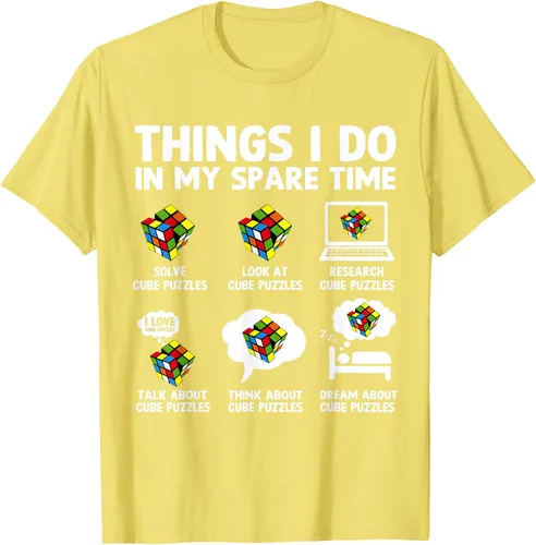 Vista 37 de Things I Do in My Spare Time Cube Puzzle Speed Cubing Camiseta