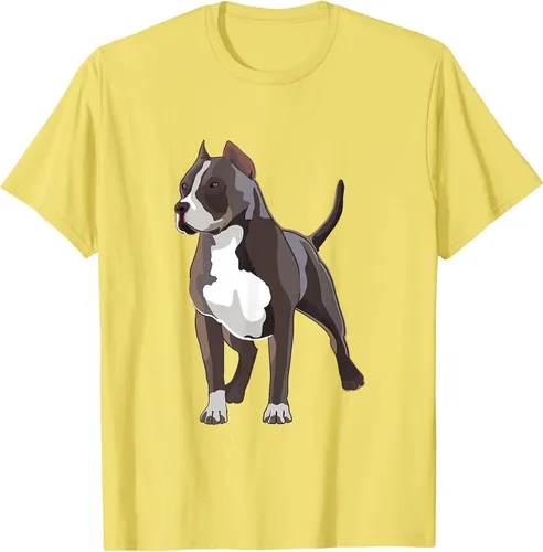 Vista 14 de American Bully Dog Holder Illustration for Dog Lovers T-Shirt Negro