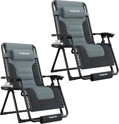 Vista 11 de UDPATIO Silla reclinable de gran tamaño para patio con cojín extraíble Negro Z-xl