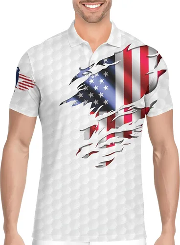 Vista 23 de HIVICHI Camisas de golf divertidas para hombre con patrón estampado loco colorido y novedad de alto rendimiento que absorbe la humedad, camisa tipo