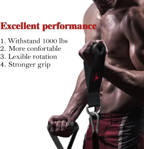 Vista 10 de Heavy Duty Gym Workout Handles Attachment for Cable Machine,Resistance Band,Pulley System Home Exercise Equipment, Comfortable and Stronger Grip