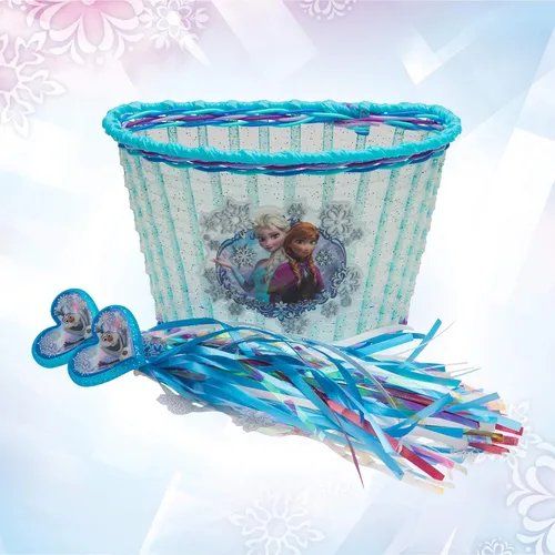 Vista 3 de Disney Frozen Kids' Bike Basket and Streamers