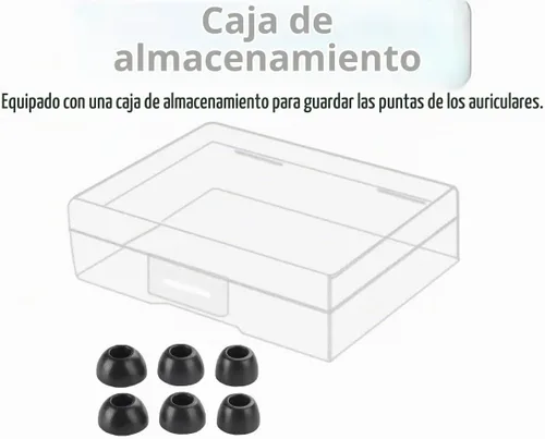 Vista 5 de JNSA Almohadillas de espuma viscoelástica con cancelación de ruido, compatible con EarFun Air Pro 3 / Air Pro 2 / EarFun Air, sin dolor de silicona