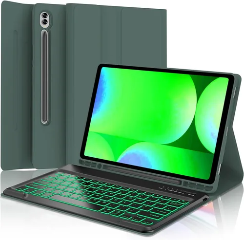 Vista 20 de Funda para teclado para Samsung Galaxy Tab S6 Lite de 10.4 pulgadas 2024 2022/2020 SM-P610/P613/P615/P619, funda para teclado Bluetooth inalámbrico