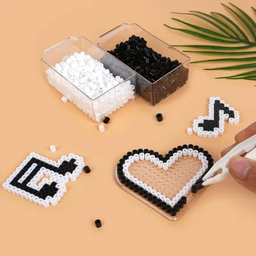 Vista 2 de Fuse Beads 6000 cuentas de hierro fundido negro de 0.197 in compatibles con Perler y Hama