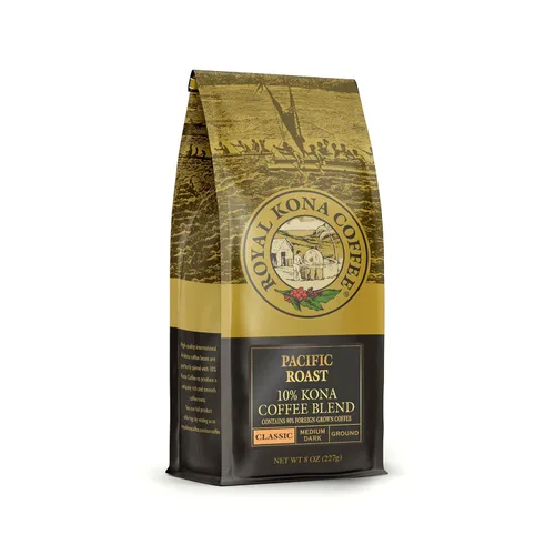 Vista 11 de ROYAL KONA COFFEE - Café molido tostado medio, sabor a chocolate y macadamia, 8 onzas