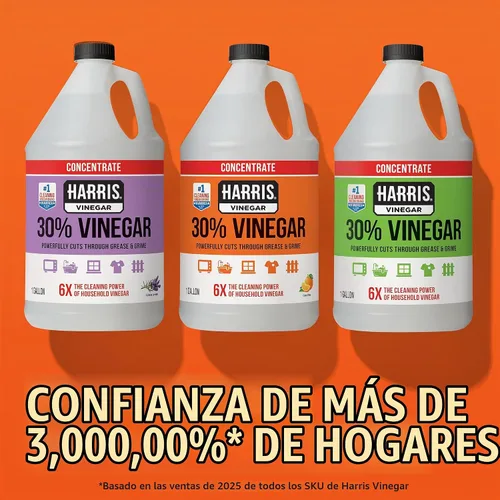 Vista 9 de HARRIS 30% vinagre concentrado extra fuerte — Limpiador multiusos para el hogar, jardín y patio