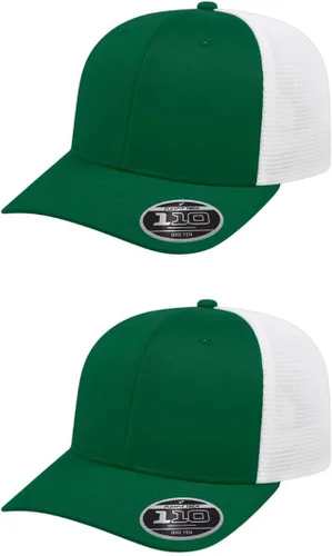 Vista 22 de Cap America i8502 Flexfit 110 Premium - Gorra de camionero de perfil medio con 6 paneles de malla trasera con protección UV y cierre ajustable