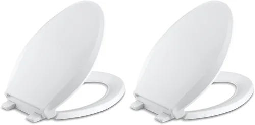 Vista 24 de KOHLER 4639-RL-0 Cachet ReadyLatch Asiento de inodoro redondo con cierre suave, color blanco