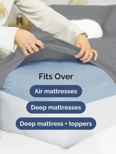 Vista 289 de Extra Deep Twin XL Sheet Set - 3 Piece College Dorm Room - White 01-Blanco