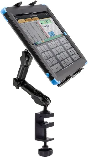 Vista 2 de Soporte para micrófono de micrófono de 4 vías de ajuste de aleación de aluminio, soporte para tableta, soporte para iPad Pro Air Mini Galaxy Tab