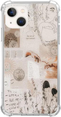 Vista 11 de Trippy - Funda psicodélica para iPhone 15, diseño de flores de arte hippie con ojos, para niñas, mujeres, niños, hombres, funda de TPU única