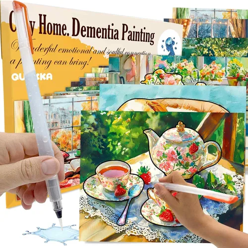 Vista 10 de QUOKKA Pintura con Agua Actividades para Demencia para Personas Mayores - Recuerdos de la Granja - Productos para Alzheimer para Ancianos
