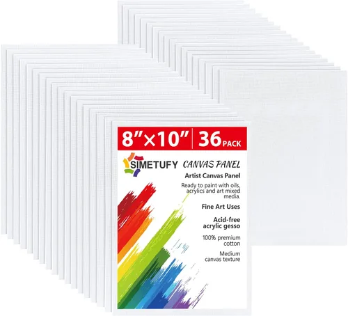 Vista 9 de Simetufy 72 tableros de lona pequeños de 5 x 7 pulgadas para pintura