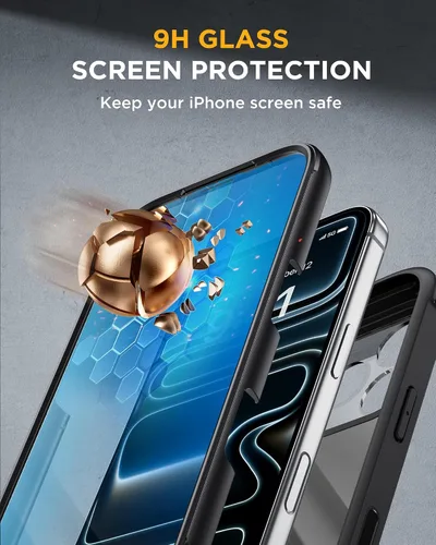 Vista 138 de Miracase Serie de vidrio para iPhone 11 de 6.1 pulgadas, funda protectora de cuerpo completo resistente mejorada con protector de pantalla de vidrio