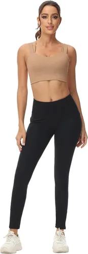 Vista 5 de Attifall Sujetador deportivo con tirantes y copa CD, espalda cruzada, para yoga, entrenamiento, correr, gimnasio, deportes