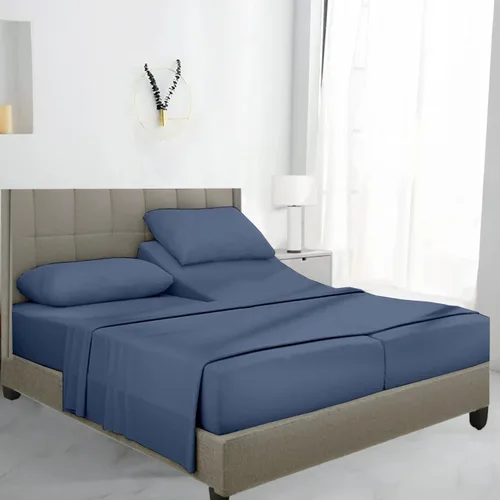 Vista 17 de SKY BEDDINGS Juego de sábanas individuales – Sábanas 100% algodón para cama individual – Juego de sábanas de 600 hilos individual con bolsillo Blanco