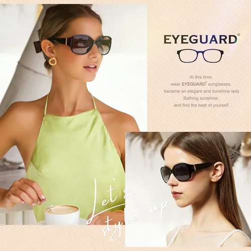 Vista 2 de EYEGUARD Gafas de sol polarizadas para mujer estilo retro vintage protección UV400