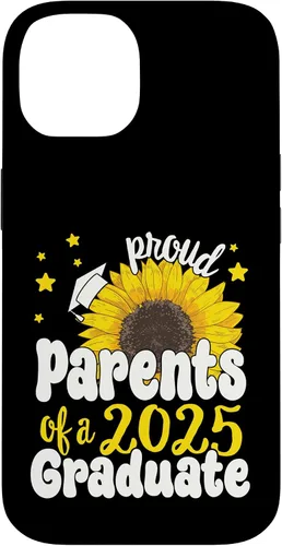 Vista 4 de iPhone 16 Parents of a 2025 Graduate 25 Senior Graduation Sunflower Case