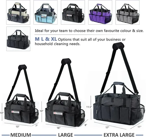 Vista 7 de Organizador de Limpieza para Suministros de Limpieza con Bolsillos para Artículos Esenciales de Limpieza del Hogar, Organizador de Limpieza, Bolsa