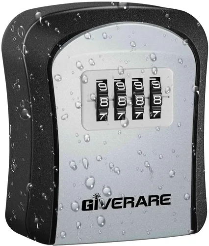 Vista 8 de GIVERARE Caja de Seguridad para Llaves con Combinación, Caja de Bloqueo de 4 Dígitos para Montar en Pared, Ocultador de Llaves Impermeable