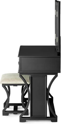 Vista 3 de Poundex - Conjunto de tocador con taburete Bobkona Edna