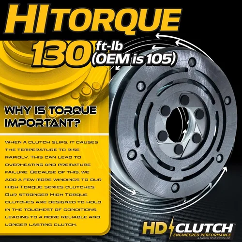 Vista 2 de HiTorq 130ftlb (OEM 105) Embrague de hoja de toma de fuerza, soporte y arnés de cables para John Deere L120 L130 LA130 LA140 LA145 LA150 LA155 LA165