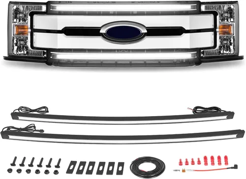 Vista 8 de Kit de luces LED DRL de 36.6 pulgadas para Chevy GM Silverado 2014-2018, accesorios para parrilla delantera, luces de acento de barra de posición