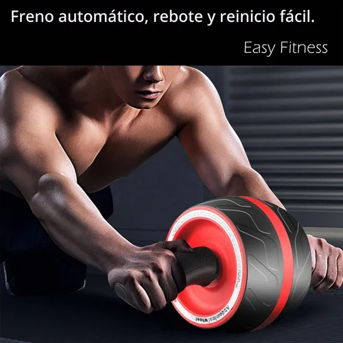 Vista 5 de AB Wheel Roller with Resistance Spring, Automatic Rebound Core Trainer Negro
