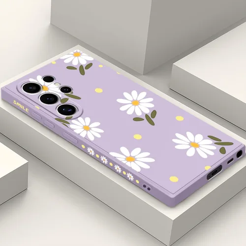 Vista 33 de LEECG para Samsung Galaxy S24, funda con diseño de patrón floral creativo S24, protección contra caídas, suave, ultradelgada, resistente a los negro